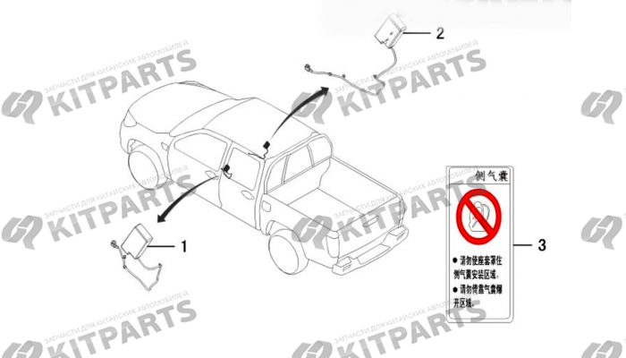 Подушка безопасности , боковая Haval Wingle 7