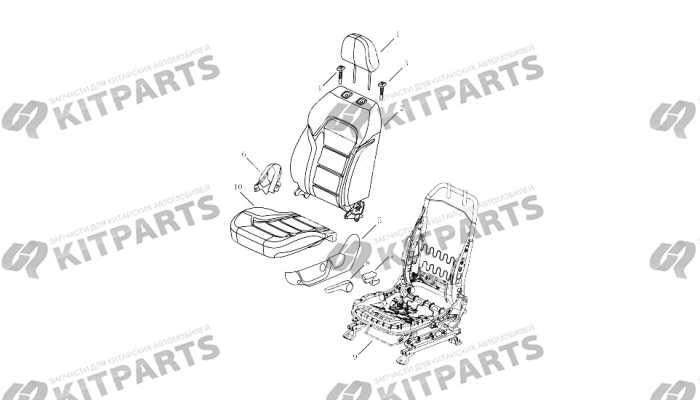 Детали водительского кресла [GB\GS(MANUAL,6-DIREC] Geely Atlas