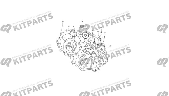 Корпус КПП передний FAW T77