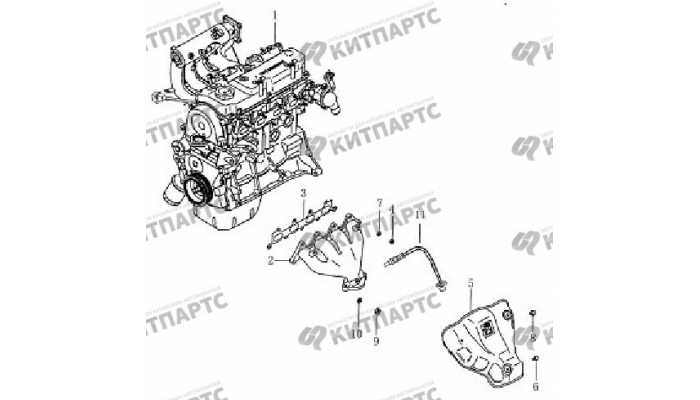 Выпускной коллектор BYD F3 (F3R)