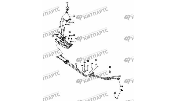 (MT) control mechanism (inner-vehicle end) FAW Oley