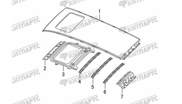 Панель крыши (под люк) Great Wall Hover H3