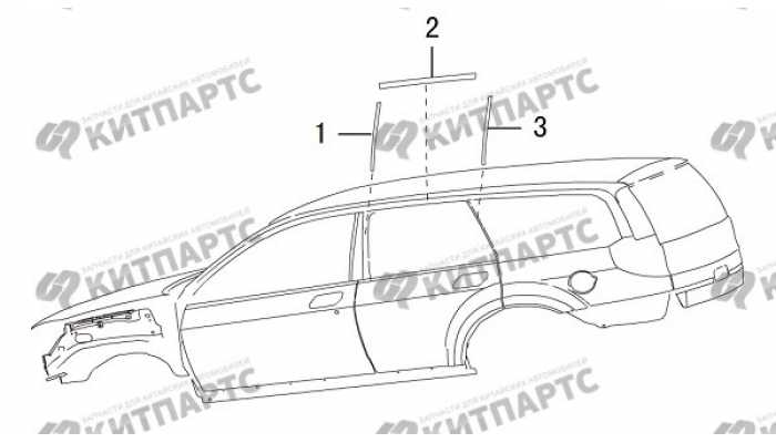 Наклейка задней двери Great Wall Hover H3 New