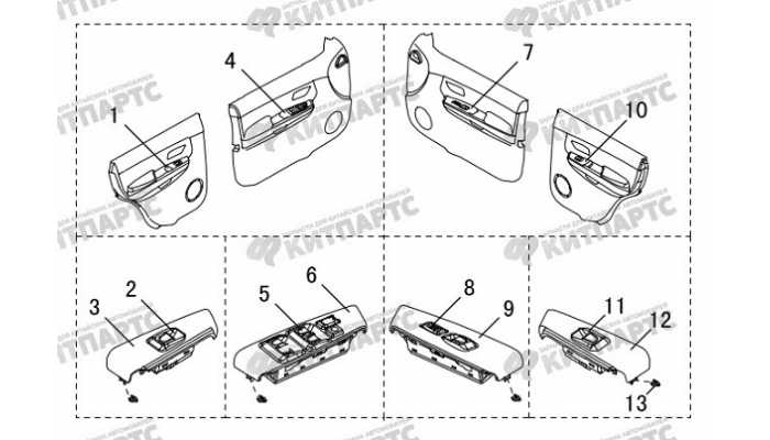 Кнопки стеклоподъемников Great Wall Hover H5