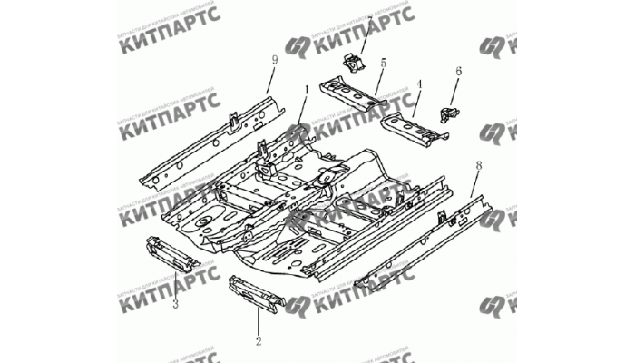 Панель пола передняя Geely Emgrand (EC7)